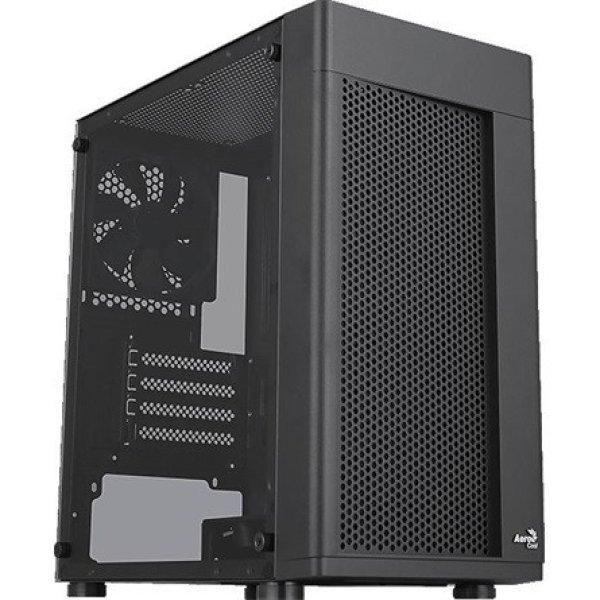 Aerocool Hexform v1 táp nélküli ablakos MT Mini Tower számítógépház
fekete TG