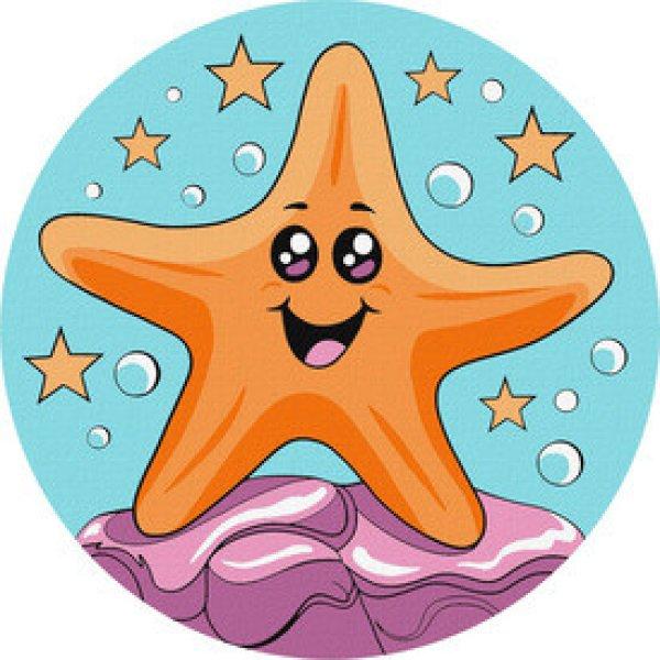 Ideyka számmal festés - Vidám tengeri csillag 19cm