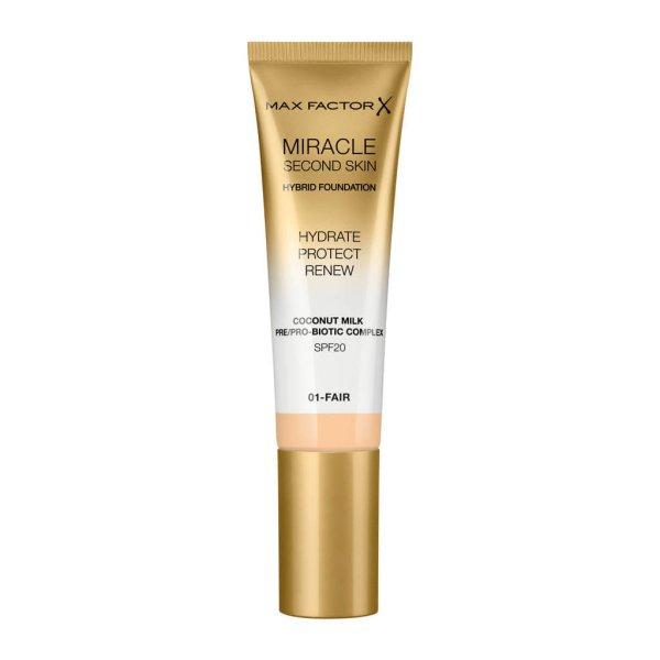 Max Factor Ápoló smink a természetes megjelenésű
bőrért Miracle Touch Second Skin SPF 20 (Hybrid Foundation) 30 ml 01
- Fair