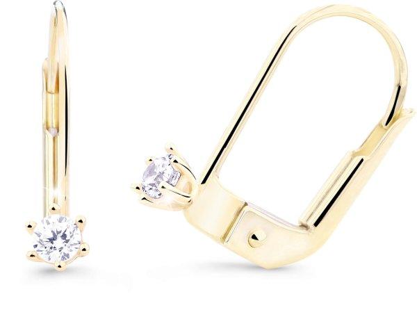 Cutie Diamonds Minimalista bedugós sárga arany fülbevalók
gyémántokkal DZ8020-55-00-X-1