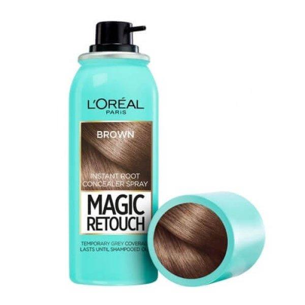 L´Oréal Paris Hajlenövést és ősz hajszálakat
fedő korrektor Magic Retouch (Instant Root Concealer Spray) 75 ml 14 Cold
Brown