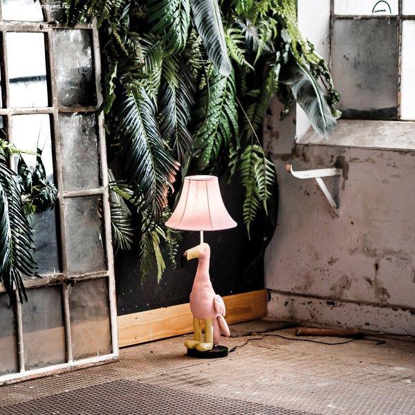 Gyerek asztali lámpa flamingó rózsaszín - Mingo