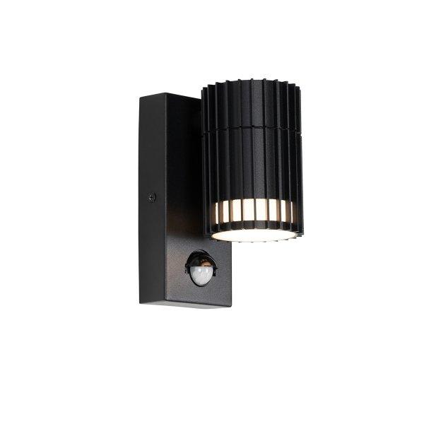 Design kültéri fali lámpa fekete mozgásérzékelővel IP44 - Boris