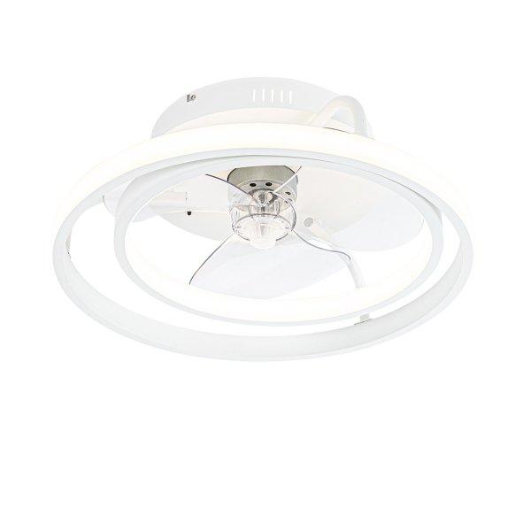 Fehér mennyezeti ventilátor LED-del és távirányítóval - Kees