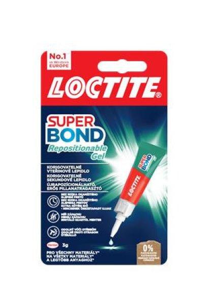 Pillanatragasztó gél, 3 g, HENKEL "Loctite Super Bond Repositionable
Gel"