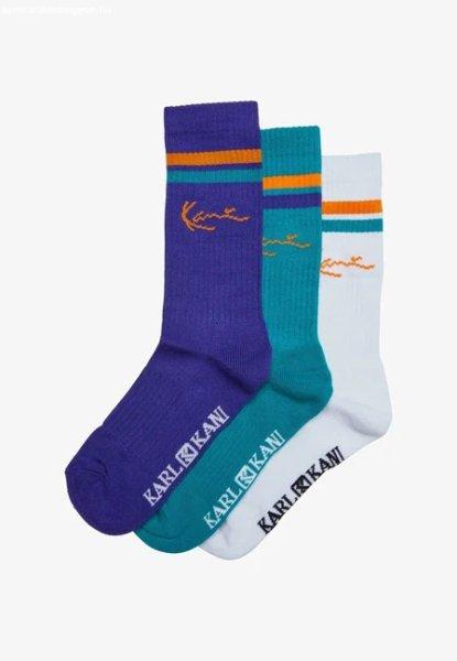 Karl Kani Signature Stripes 3 Pack Socks white/purple/petrol