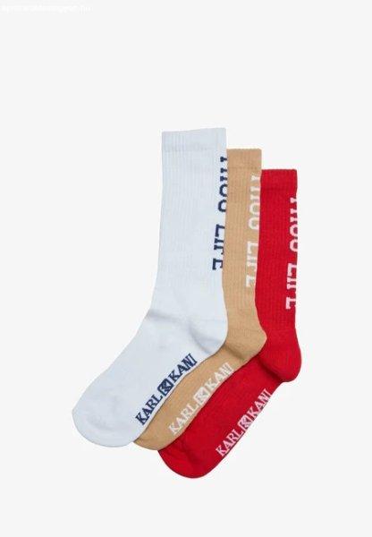 Karl Kani Thug Life 3 Pack Socks white/red/sand