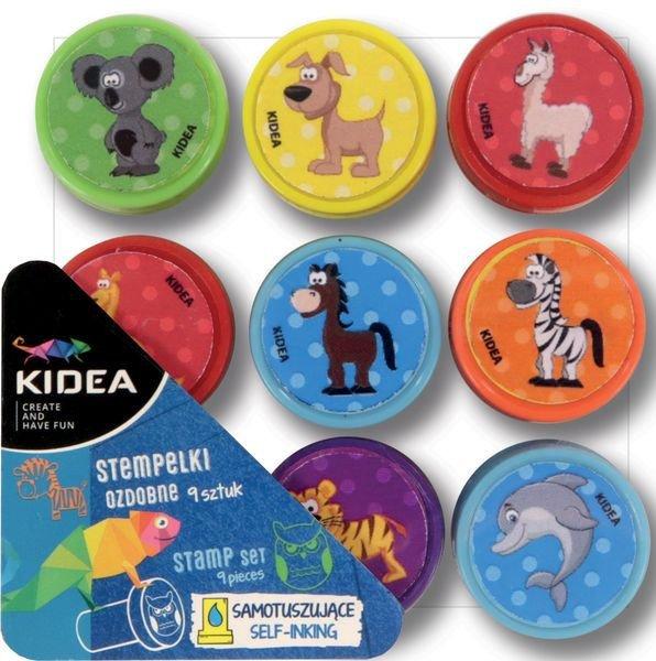 Nyomda szett, 9 db-os, állatos, (koala, kutya, láma, kenguru, ló, zebra,
tigris, delfin és kutya), Kidea