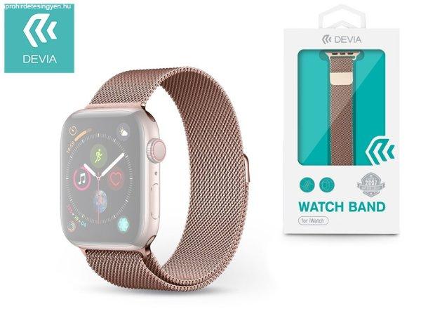 Apple Watch fém szíj - Devia Elegant Series Milanese Loop - 38/40/41 mm - rose
gold