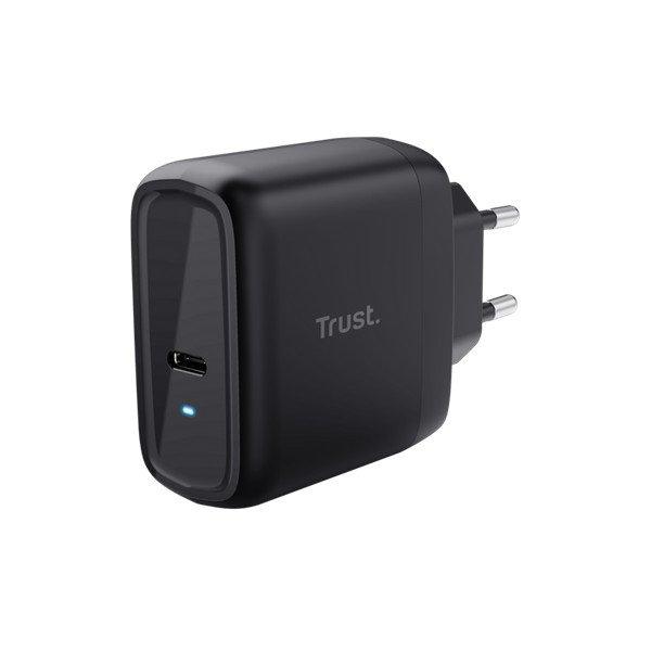 Trust Telefon töltő - Maxo (1port 65W USB-C; fekete; hálózati csatlakozó;
telefon és notebook töltésére (5-20V))