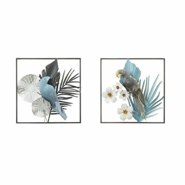 Fali Dekoráció DKD Home Decor 50 x 7,6 x 50 cm Fekete Szürke Kék Papagáj
Trópusi (2 egység) MOST 56770 HELYETT 33228 Ft-ért!