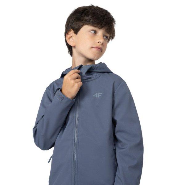 4F JUNIOR-SOFTSHELL JACKET  M091-32S-DENIM Kék 164