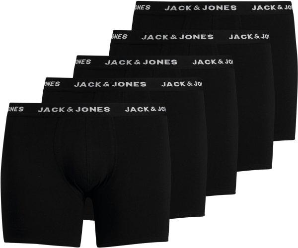 Jack&Jones PLUS 5 PACK - férfi boxeralsó JACHUEY 12194944 Black 7XL