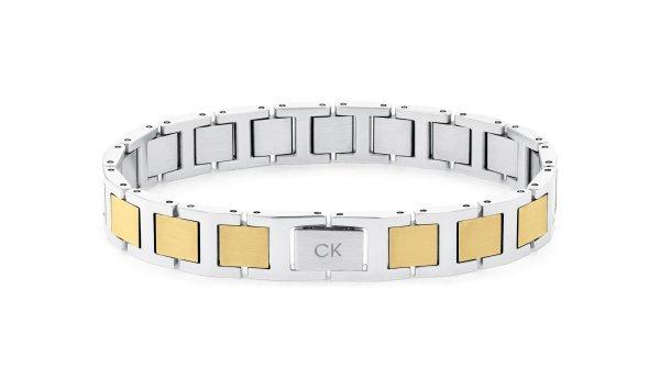 Calvin Klein Időtlen bicolor férfi karkötő Link 35100009