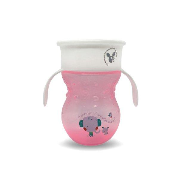 Cangaroo Cup 360 fokos itatópohár 270 ml (6h+) - Rózsaszín