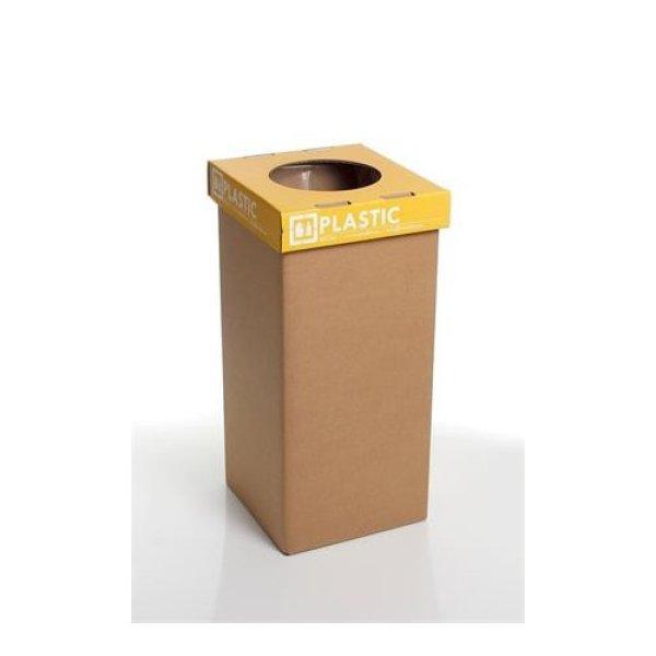 Szelektív hulladékgyűjtő, újrahasznosított, angol felirat, 20 l, RECOBIN
"Mini", sárga