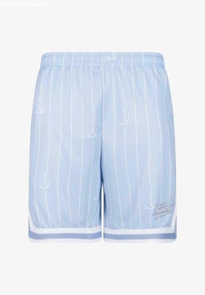Karl Kani Small Varsity Logo Pinstripe Mesh Shorts light blue/white