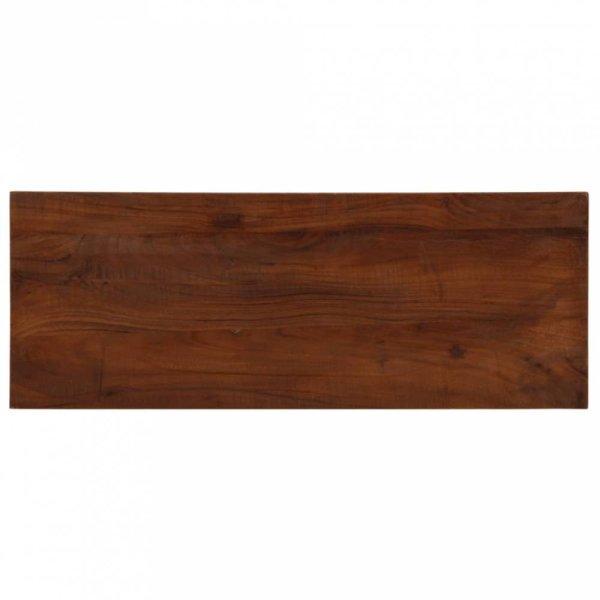 Tömör újrahasznosított fa téglalap alakú asztallap 70x30x2,5 cm