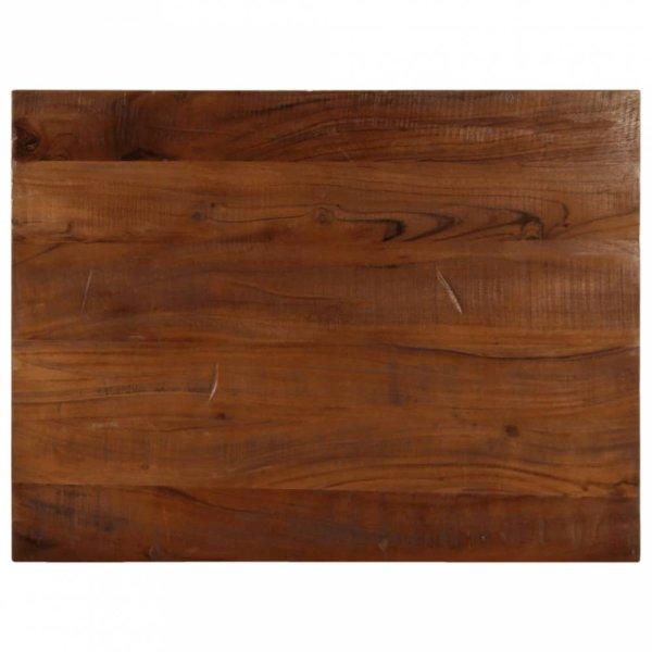 Tömör újrahasznosított fa téglalap alakú asztallap 80x70x2,5 cm