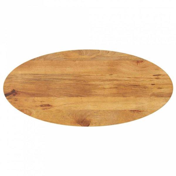 Tömör mangófa ovális asztallap 100 x 50 x 2,5 cm