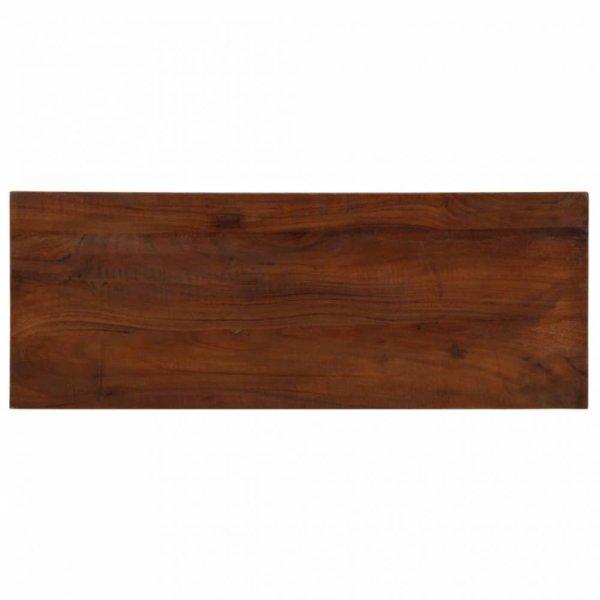 Tömör újrahasznosított fa téglalap alakú asztallap 80x30x2,5 cm