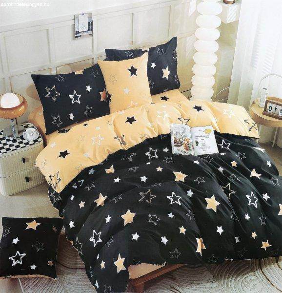3 részes ágyneműhuzat, ágynemű garnitúra, pamut ágynemű szett,
sötétszürke Csillag