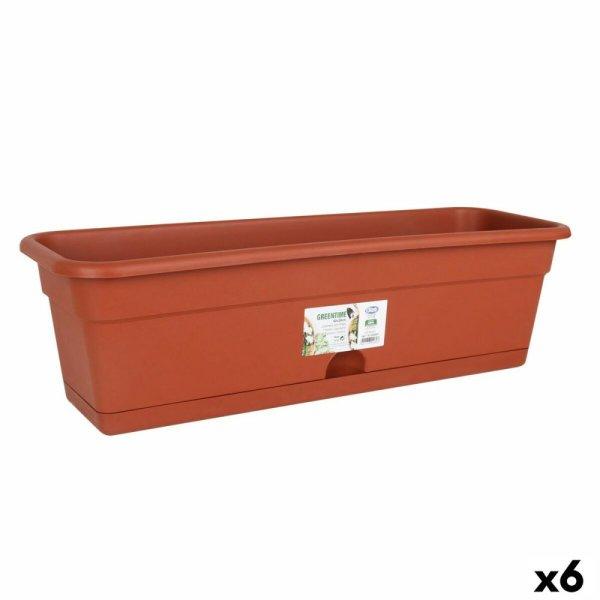 Ültető cserép alátéttel Dem Greentime Négyszögletes Barna 40 x 20 x 17,3
cm (6 egység) MOST 15469 HELYETT 9260 Ft-ért!