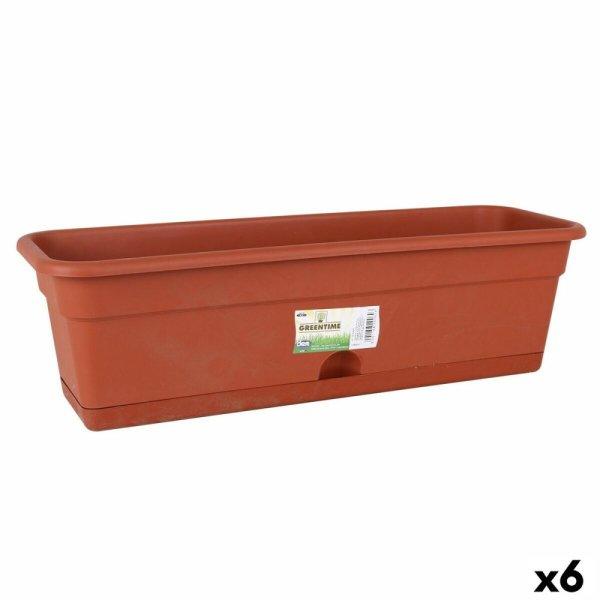 Ültető cserép alátéttel Dem Greentime Négyszögletes Barna 60 x 20 x 17,3
cm (6 egység) MOST 22646 HELYETT 13766 Ft-ért!