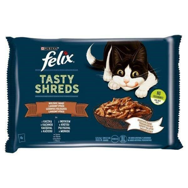 Macska eledel Purina Tasty Shreds Pulyka Kacsa 4 x 80 g MOST 3743 HELYETT 2241
Ft-ért!