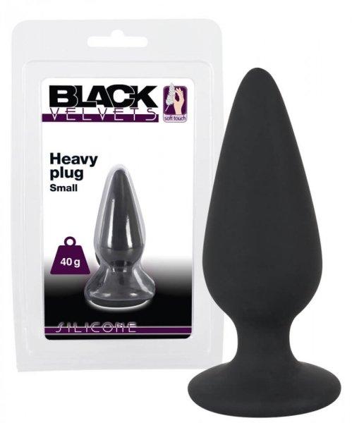 Black Velvet Heavy - 40g-os anál plug (fekete)