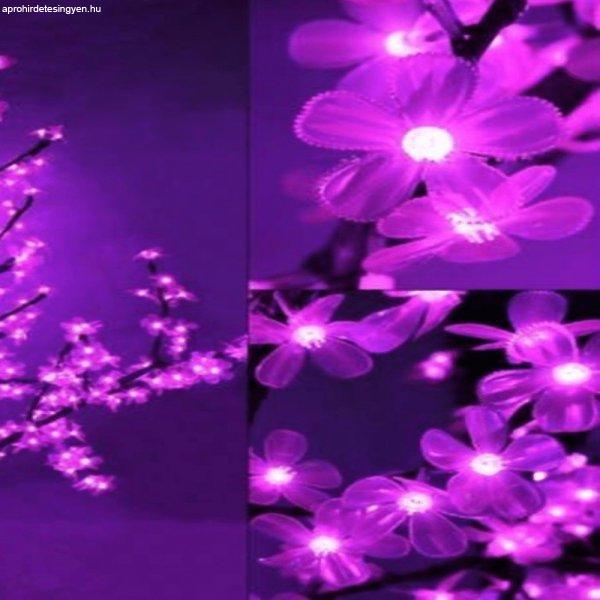 72 LED-es lila SAKURA FA - karácsonyi dekoráció (BBKM) (BBV)