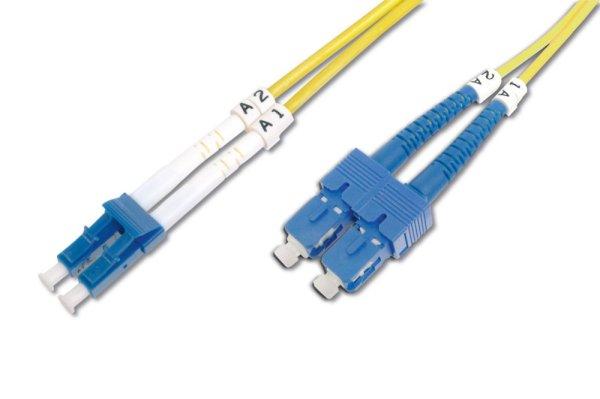 Digitus DK-2932-03 száloptikás kábel 3 M LC SC I-VH OS2 Yellow