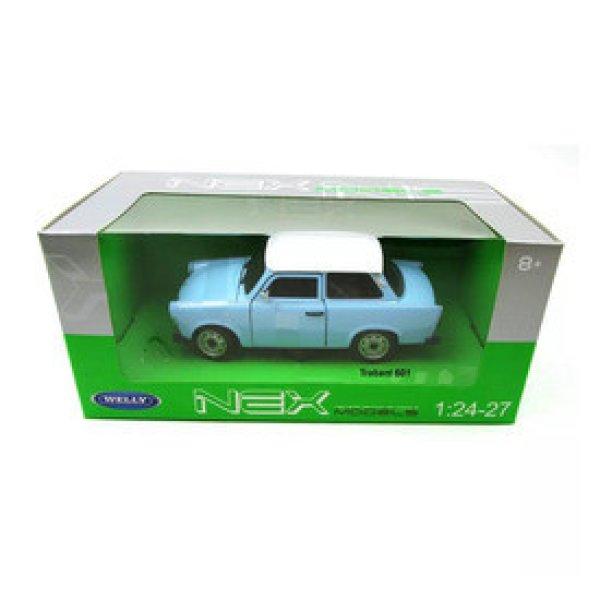 Fémautó Trabant 1:24/601 világoskék szabad kerék