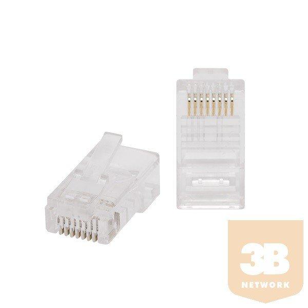 RJ45 Cat5e csatlakozó UTP patch kábelre, 100db/csomag