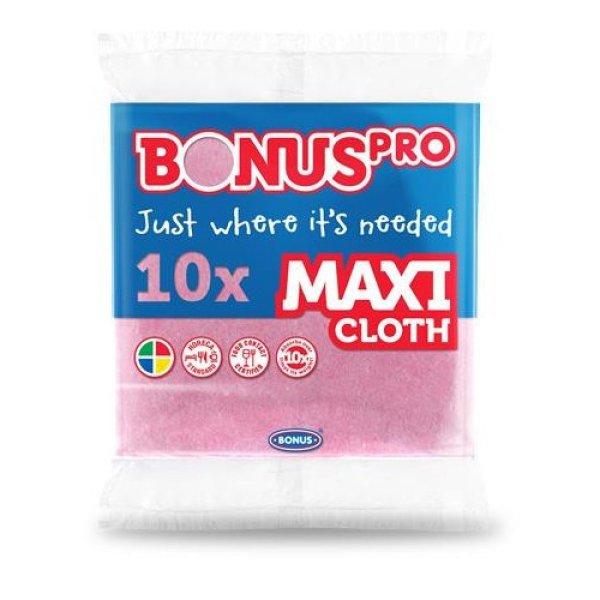 Törlőkendő, univerzális, 10 db, BONUS "MAXI", pink