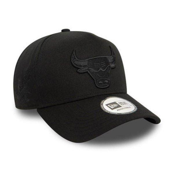 sapka New Era 9Forty E-Frame Monochrome Chicago Bulls Black Adjustable cap