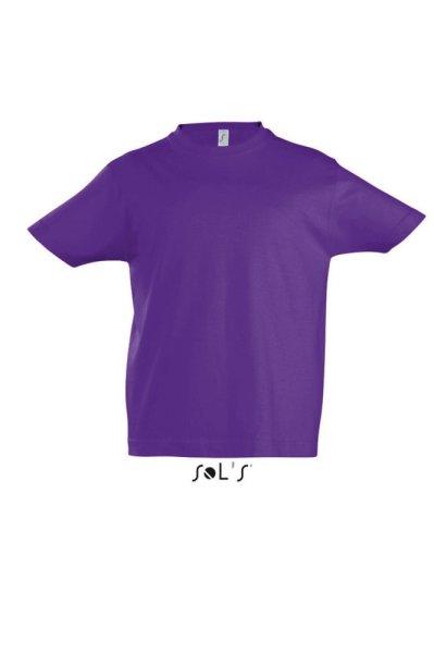 Gyerek IMPERIAL KIDS környakas rövid ujjú pamut póló, SOL'S SO11770,
Dark Purple-10A