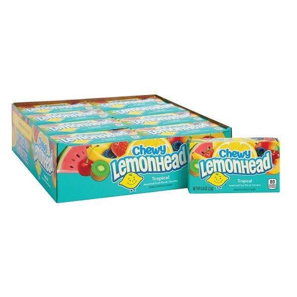 Chewy Lemonhead Tropical trópusi gyümölcs ízű rágós cukorka 23g