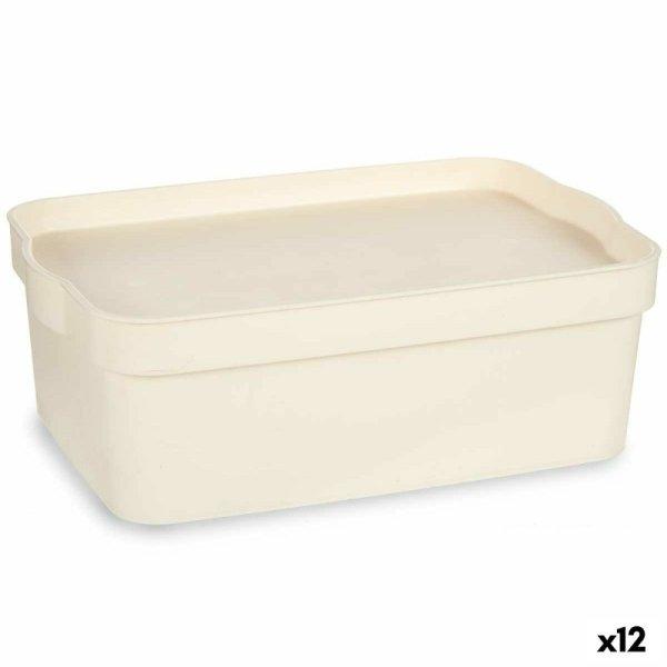 Tárolódoboz fedéllel Kipit TP593-4 Krémszín Műanyag 6 L 21,5 x 11 x 31,5
cm (12 egység) MOST 36962 HELYETT 22678 Ft-ért!