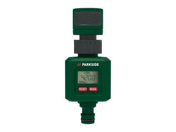 ParkSide GB-11828 digitális vízmennyiség számláló, vízmennyiség mérő,
kerti víz átfolyásmérő, locsolásmérő óra