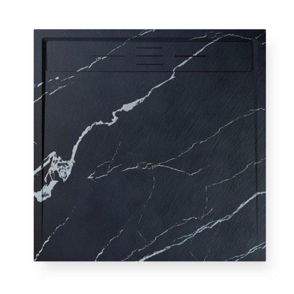 Welland kőhatású zuhanytálca szifonnal 90 x 90 cm - fekete márvány
(GT-9090LS)