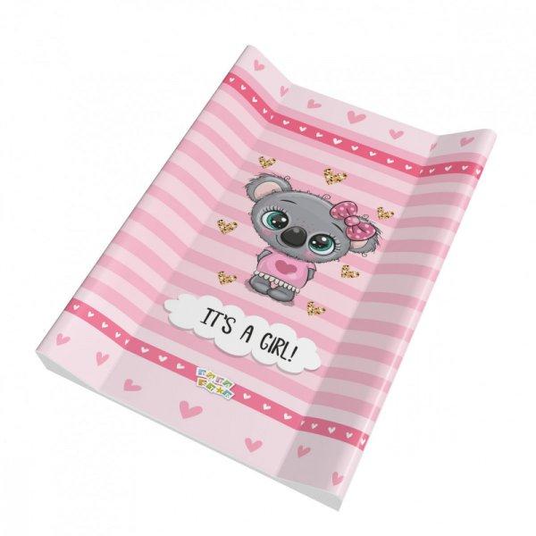 Babastar merev pelenkázó lap 50*70 cm - It's a girl ! koala rózsaszín 