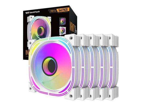 PC Fan Kit DARKFLASH INF24 ARGB 5in1 White