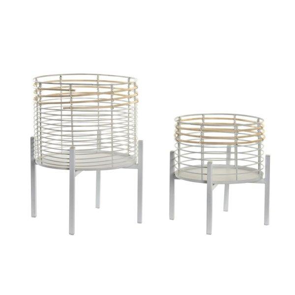Virágcserép Készlet DKD Home Decor Fehér Természetes Fém Rattan
Négyzetben 25 x 25 x 32 cm (2 egység) MOST 39043 HELYETT 22852 Ft-ért!