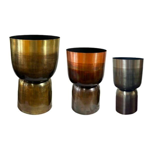 Virágcserepek készlete Home ESPRIT Szürke Réz Aranysàrga Fém 40 x 40 x 62
cm MOST 105388 HELYETT 66696 Ft-ért!