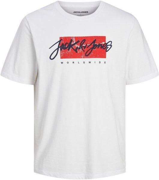 Jack&Jones Férfi póló JJTILEY Standard Fit 12256774 White XL