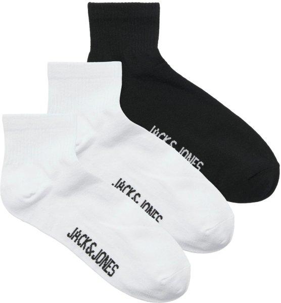 Jack&Jones 3 PACK - férfi zokni JACLEON 12257150 White