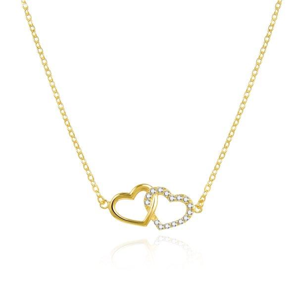 Agato Gyönyörű aranyozott nyaklánc szívecskékkel
AGS1499/47-GOLD