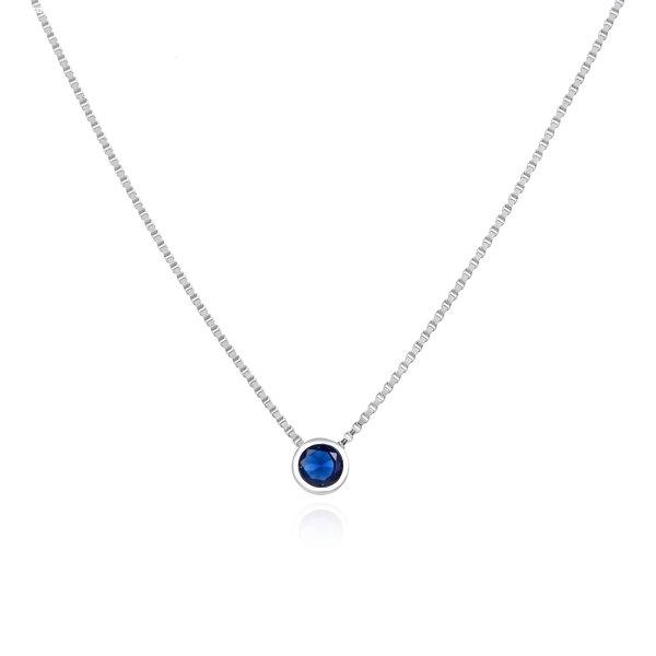 Agato Minimalista ezüst nyaklánc kék cirkónium kővel
AGS1561/47-DB