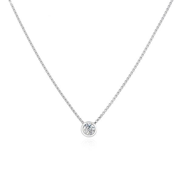 Agato Minimalista ezüst nyaklánc átlátszó
cirkónium kővel AGS1561/47-W